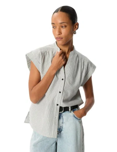 Whistles Seersucker Stripe Shirt In Multi