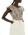 Whistles Serene V Neck Top In Multicolor