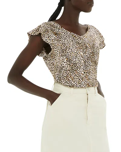 Whistles Serene V Neck Top In Multicolor