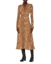 Whistles Serpent Print Midi Dress In Snake Print