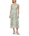 Whistles Shaded Floral Nellie Dress In Blue/multi