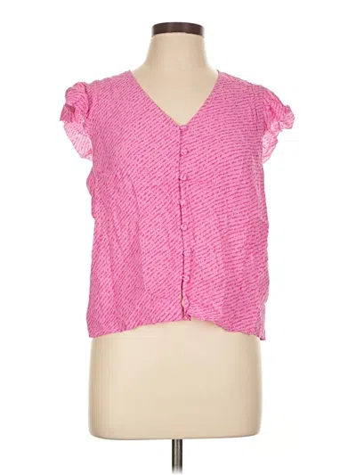 Pre-owned Whistles Short Sleeve Blouse In Pink