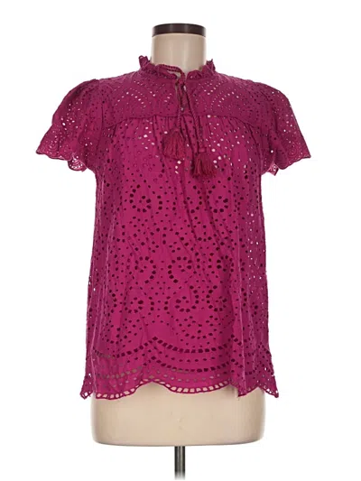 Pre-owned Whistles Short Sleeve Blouse In Pink