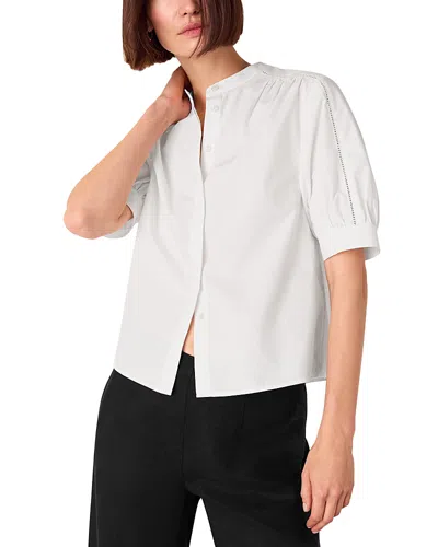 Whistles Short Sleeve Blouse In White