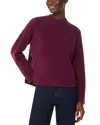 Whistles Wool Mix Side Split Knit In Burgundy