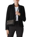 Whistles Slim Knit Blazer In Black