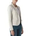 Whistles Slim Knit Blazer In Gray