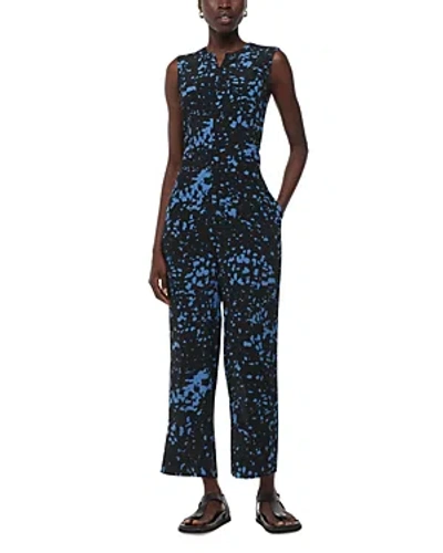 Whistles Smudged Spot Drew Jumpsuit In Black