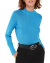 Whistles Sparkle High Neck Sweater In Pale Blue