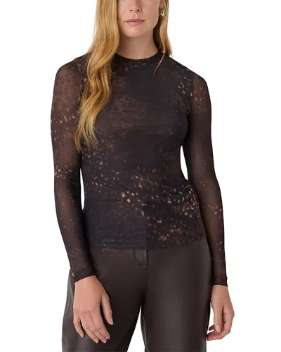 WHISTLES SPOTTED ANIMAL MESH TOP