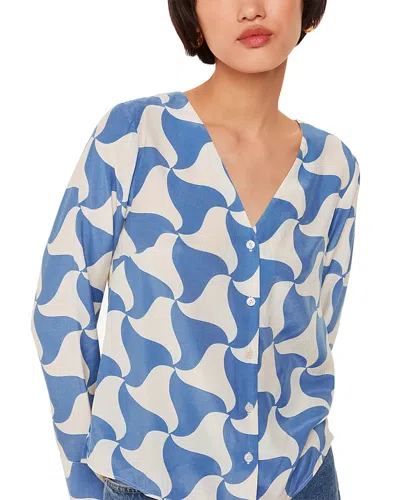 Whistles Spun Triangle Blouse In Multi-coloured