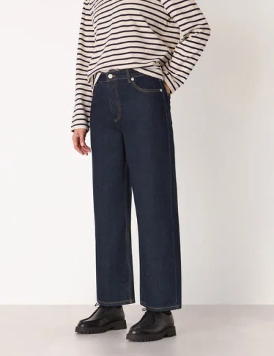 Whistles Straight Ankle Length Jeans In Blue