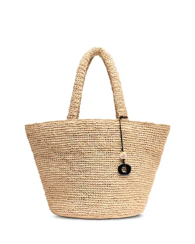 Whistles Straw & Charm Tote In Neutral