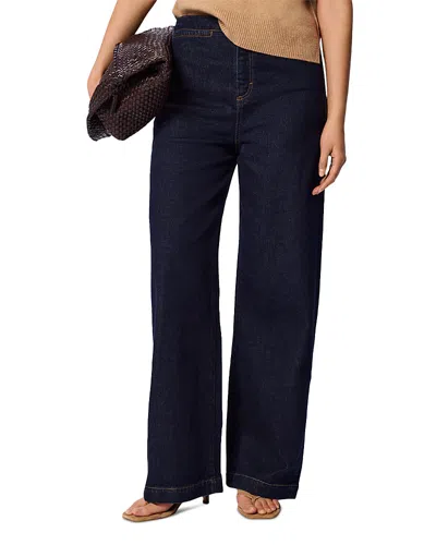 Whistles Stretch Full Length Wide Leg Jeans In Denim In Blue