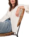 Whistles Stripe Long Sleeve Blouse In White
