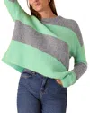 Whistles Striped Pullover Sweater In Green/multi