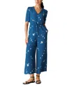 Whistles Womens Multi-coloured Floral-print Short-sleeve Woven Jumpsuit In Blue Multi