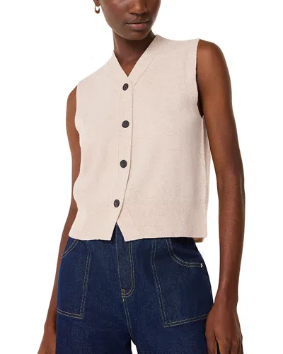 Whistles Sweater Vest In Oatmeal