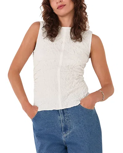 Whistles Textured Tank Top In White