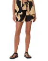 Whistles Triangle Swirl Shorts In Black/multi
