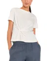 Whistles Twist Front Detail Tee In White