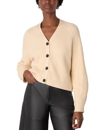 Whistles V Neck Cardigan In Neutral