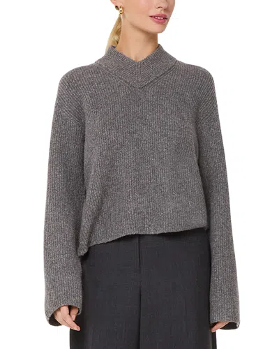 Whistles V Neck Sweater In Grey