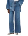 Whistles Wide Leg Boyfriend Jeans In Denim In Denim