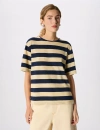 Whistles Wide Stripe T-shirt In Navy/multi