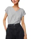 Whistles Willa V Neck Cap Sleeve Tee