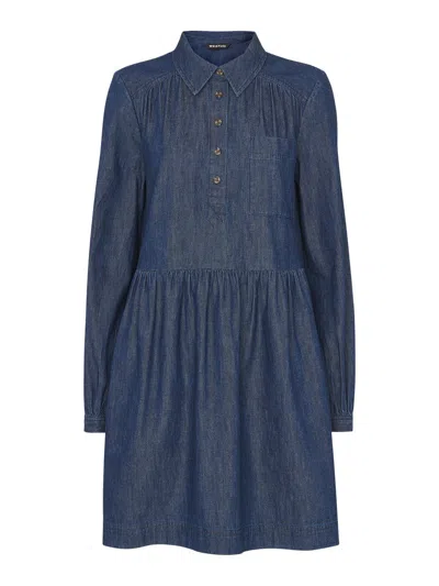 Whistles Winnie Chambray Denim Dress In Dark Denim