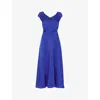Whistles Arie Hammered Satin Midi Dress