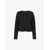 Whistles Anne Ponte Button Jacket In Black