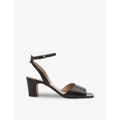 Whistles Emerson Block-heel Leather Heeled Sandals In Black