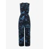 Whistles Smudged Spot Drew Jumpsuit In Black