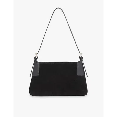 Whistles Womens Black Paloma Small Suede Shoulder Bag