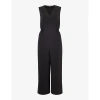 WHISTLES WHISTLES WOMEN'S BLACK REMMIE CINCHED WAIST WOVEN JUMPSUIT