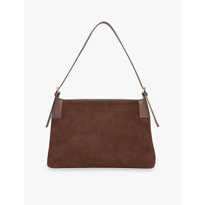 Whistles Womens Brown Paloma Suede Shoulder Bag