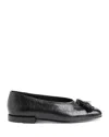 Whistles Cilou Tassel Croc Ballet Pump In Black