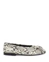 WHISTLES WOMEN'S CILOU TASSEL DETAIL SNAKE EMBOSSED BALLET FLATS