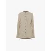 Whistles Womens Cream Angled-stripe Side-tie Woven Shirt In Cream
