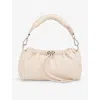 Whistles Womens Cream Benny Drawstring-front Leather Shoulder Bag In Cream