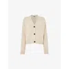 Whistles Womens Cream Nina Button-front Relaxed-fit Cotton Cardigan In Cream