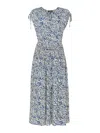 Whistles Flaming Leopard Print Dress, Size 10 In White