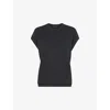 Whistles Melanie Cap Sleeve Top In Grey