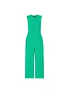 Whistles Melanie Linen Jumpsuit In Green