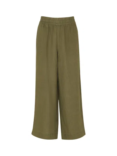 Whistles Women's Linen Pocket Trouser In Green
