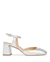 Whistles Womens Silver Matilda Block-heel Leather Slingback Shoes In Silver
