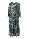Whistles Womens Misty Leopard-print Woven Midi Dress Multi-coloured In Green