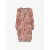 Whistles Womens Multi-coloured Animal Swirl Cocoon Woven Mini Dress In Multi-coloured